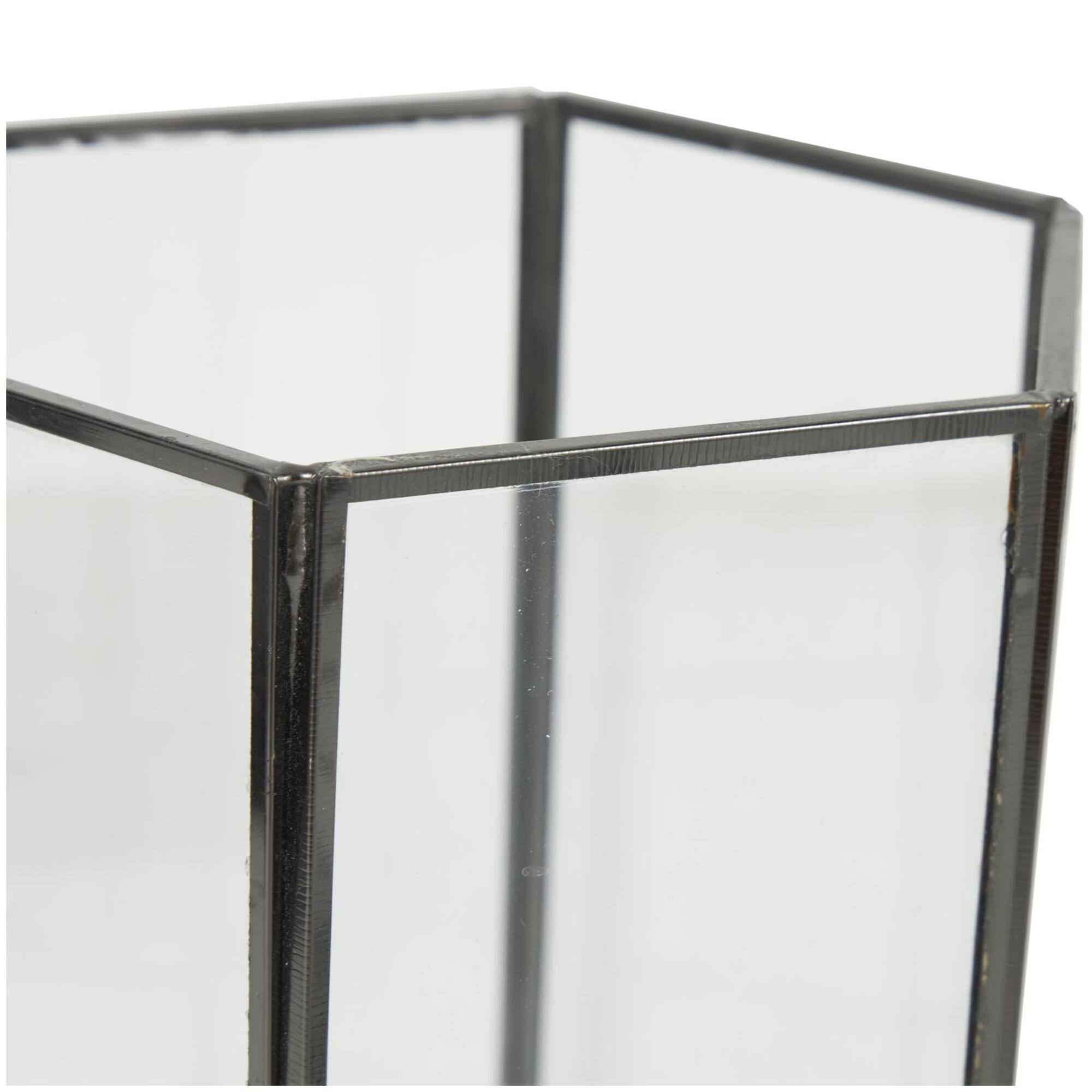 CosmoLiving by Cosmopolitan Clear Hexagon Metal Candle Lantern Set